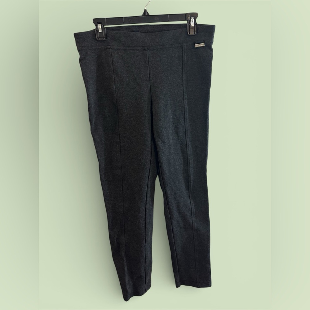 Calvin Klein Power Stretch Slacks Business Casual Pants Medium Women’s Dark Gray